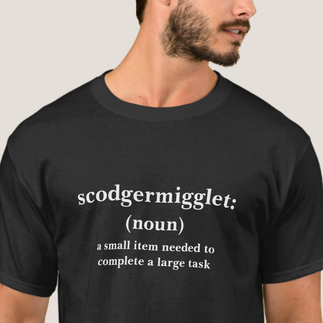 A t-shirt with the definition of the term word nerd.